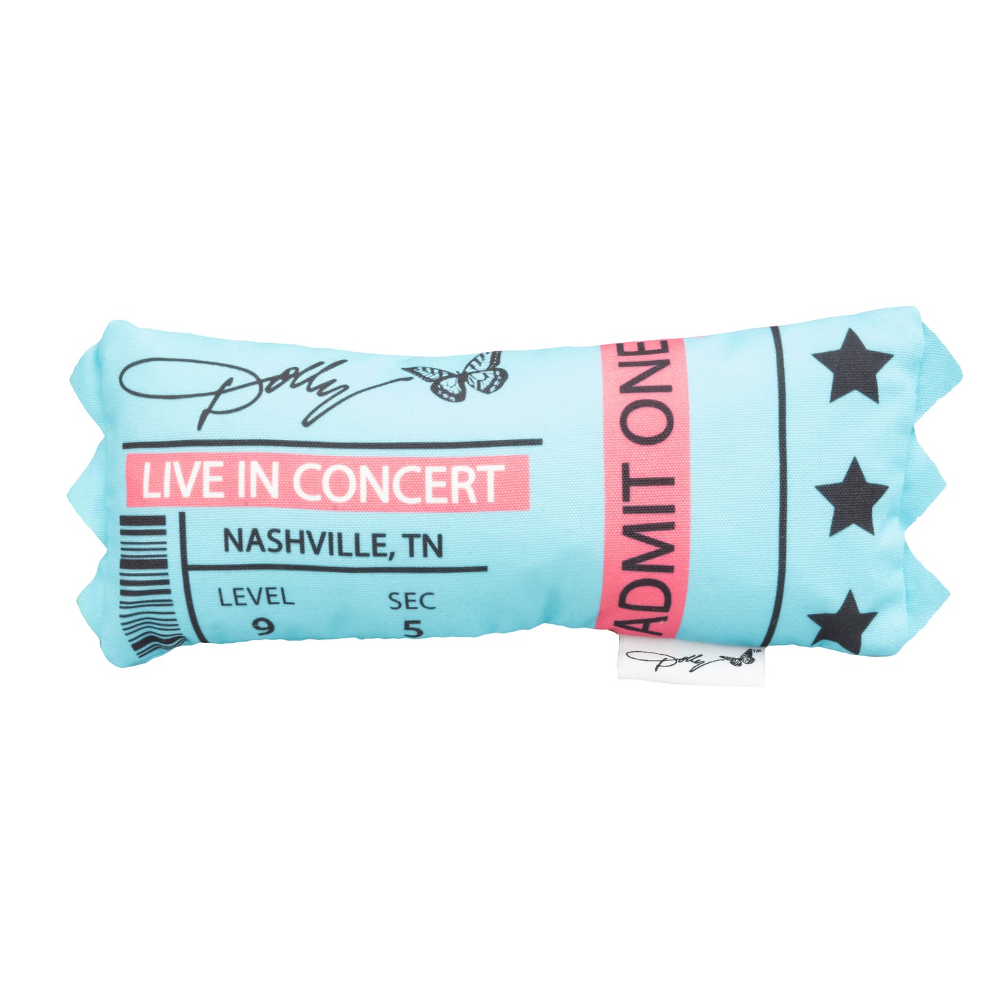 Dolly Concert Ticket Crinkle Dog Toy