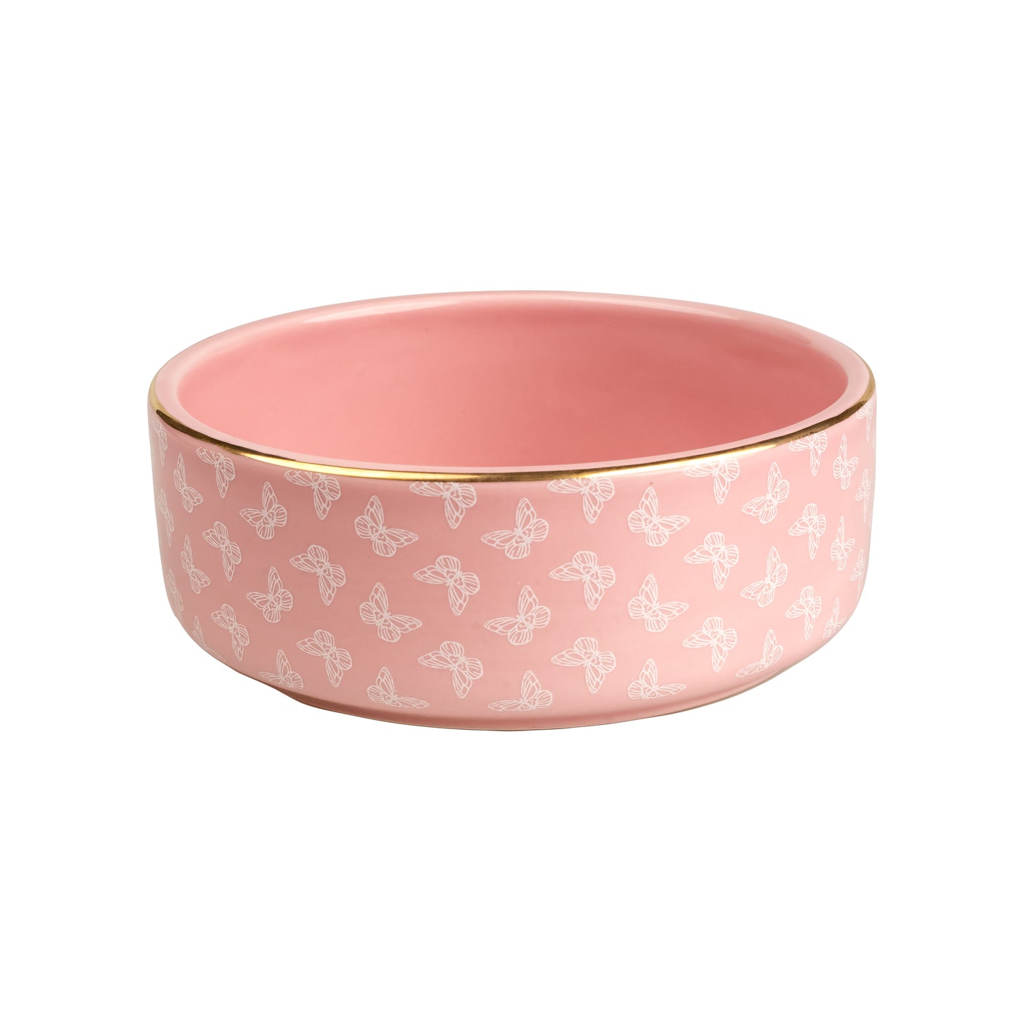 Butterfly Dog Bowl - Pink
