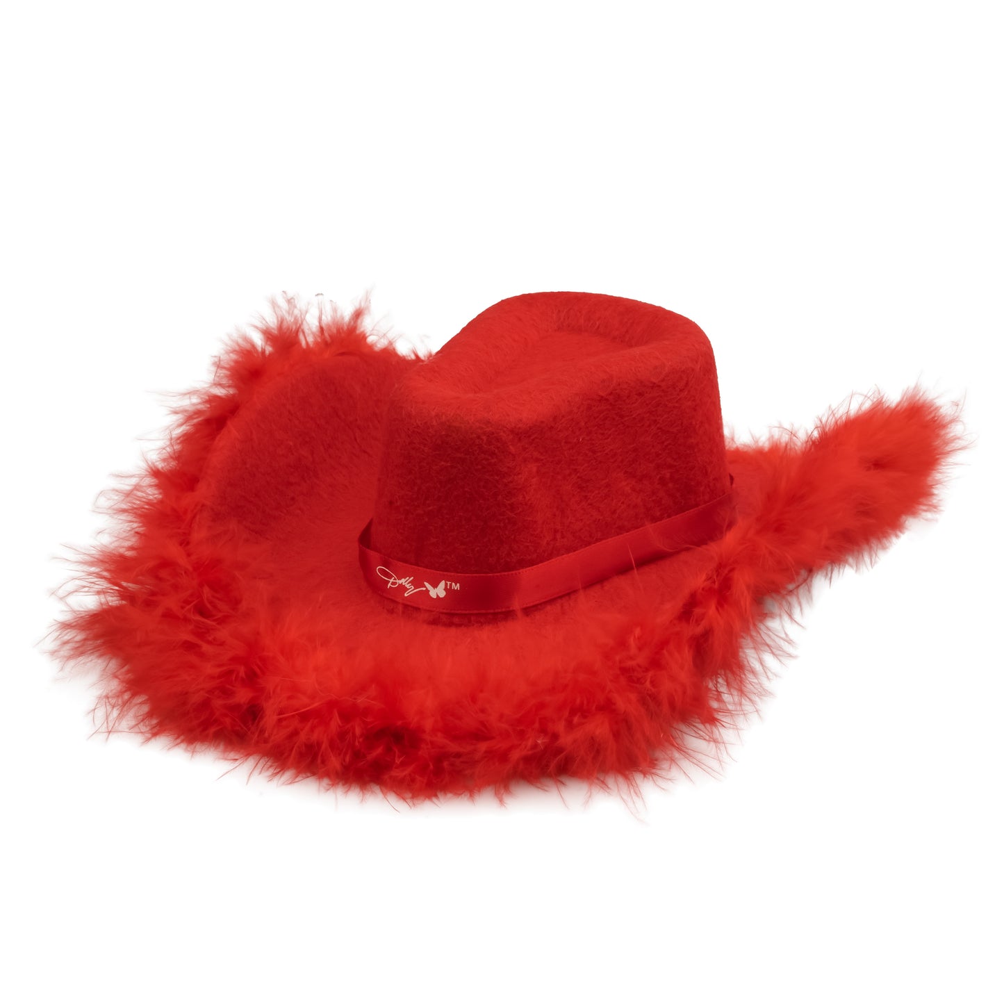 Red Fur-Trimmed Cowboy Hat for Pets