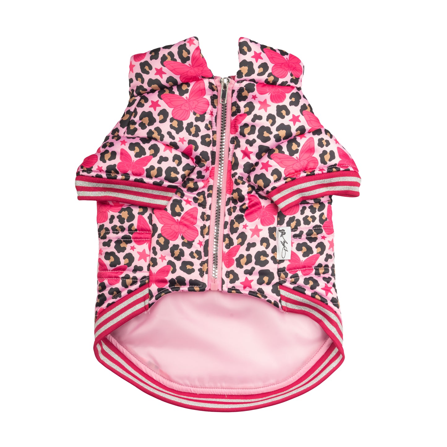 Dolly Butterfly Puffer Pet Jacket - Pink