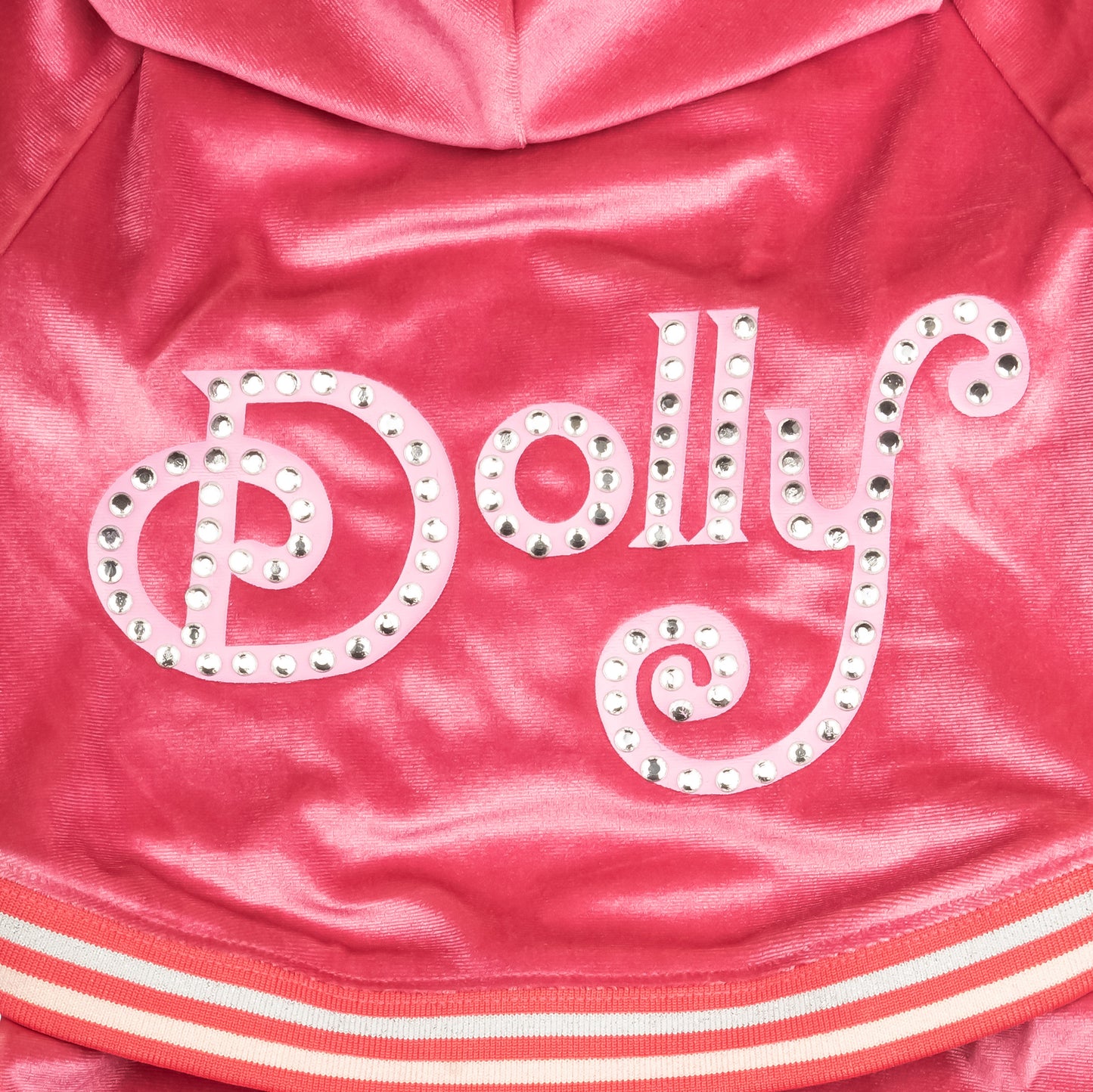 Dolly Rhinestone Pet Track Suit - Pink