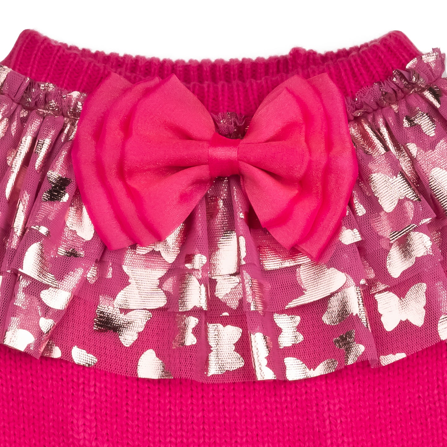 Dolly Ruffle Sweater and Skirt Set for Pets - Pink