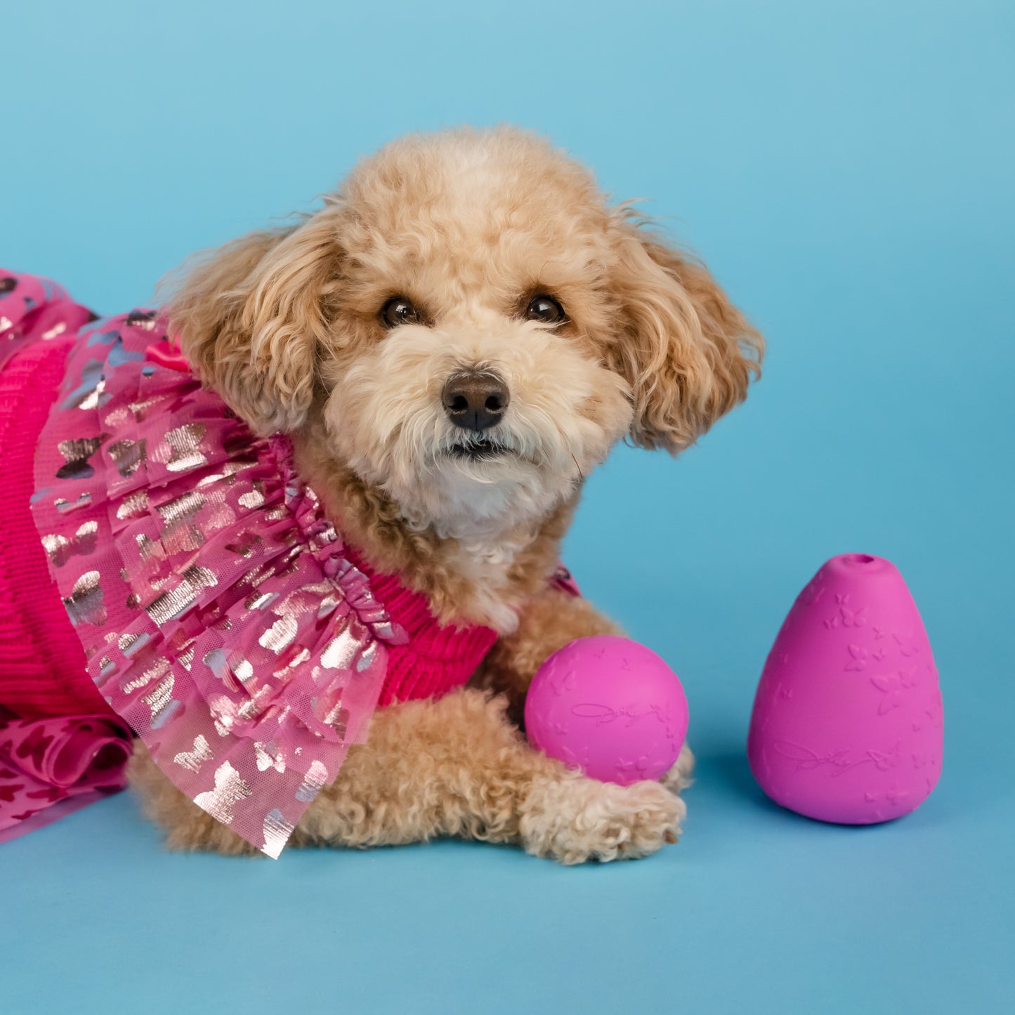 Dolly Ruffle Sweater and Skirt Set for Pets - Pink