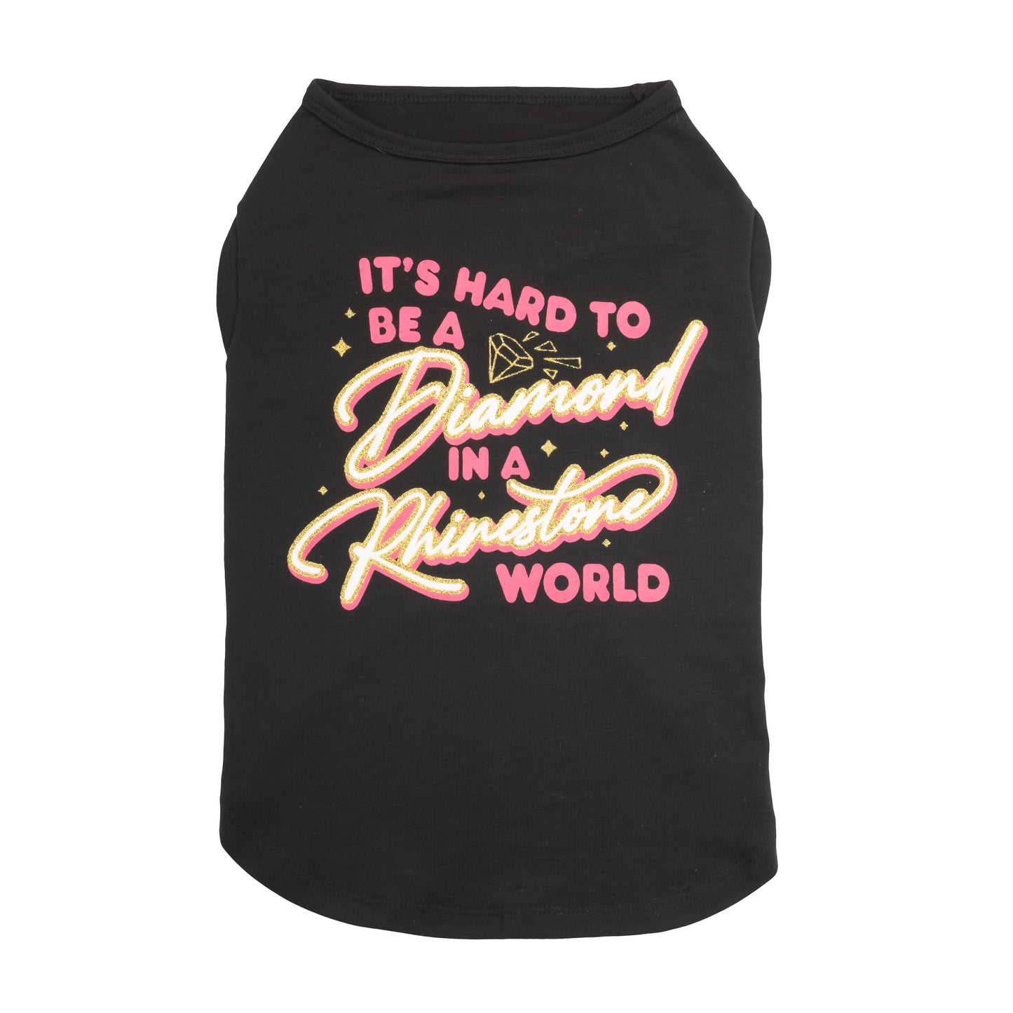 Hard To Be A Diamond Pet T-Shirt - Black