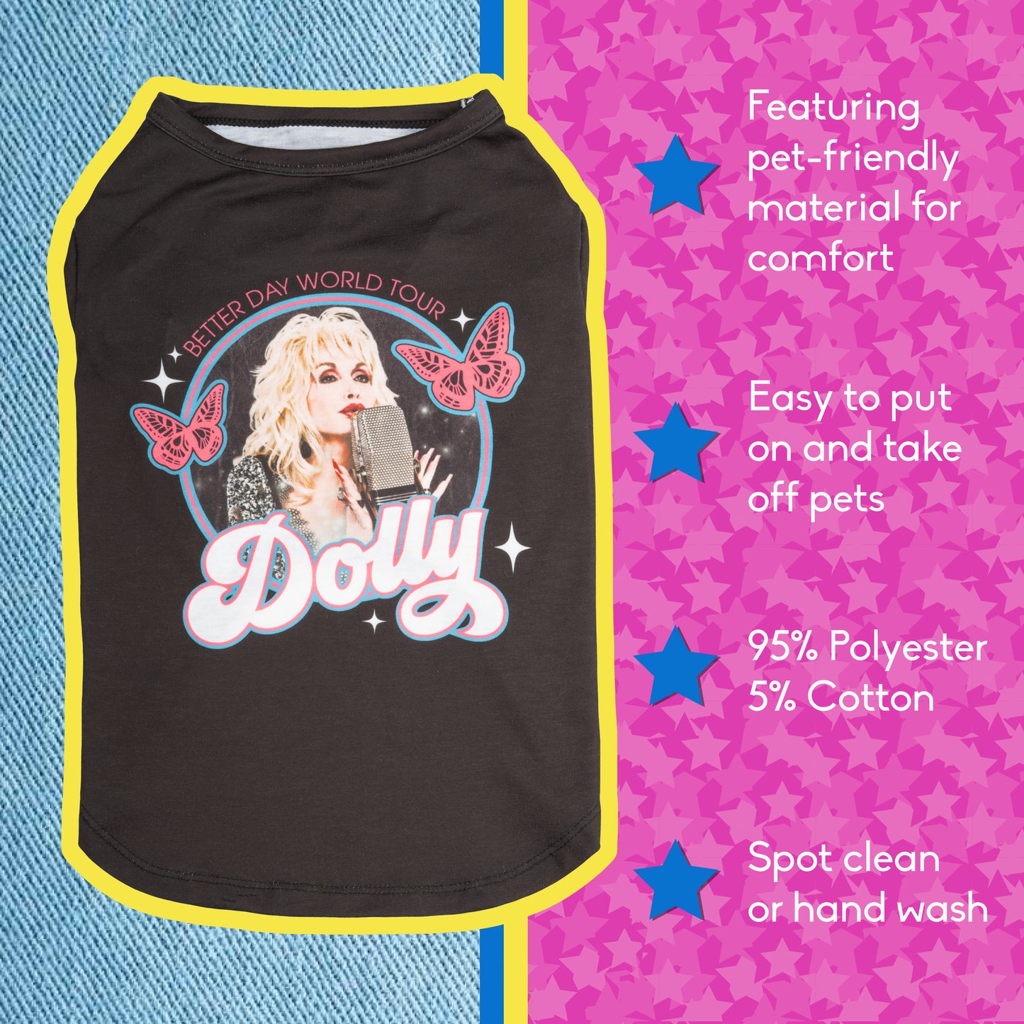 Better Days World Tour Pet T-Shirt - Black