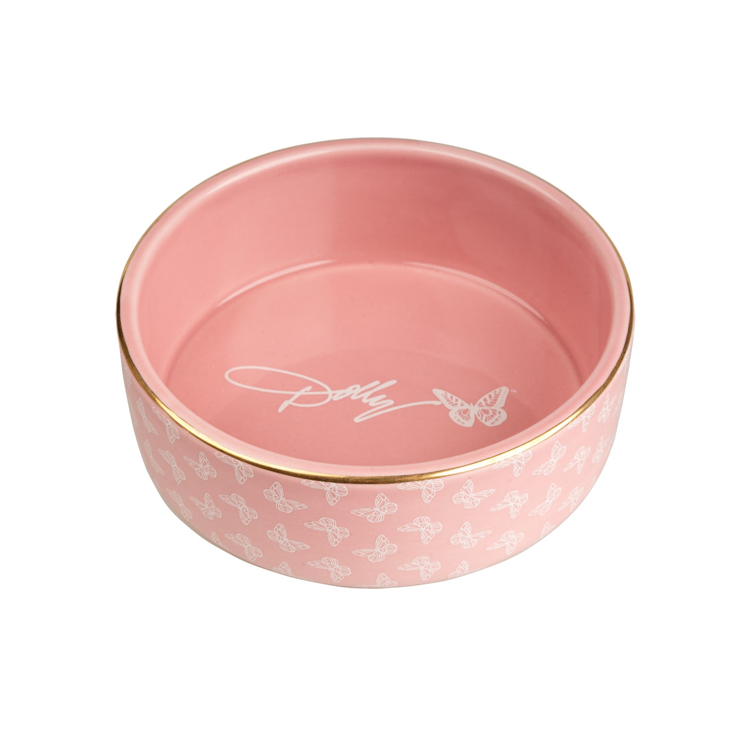 Butterfly Cat Bowl - Pink
