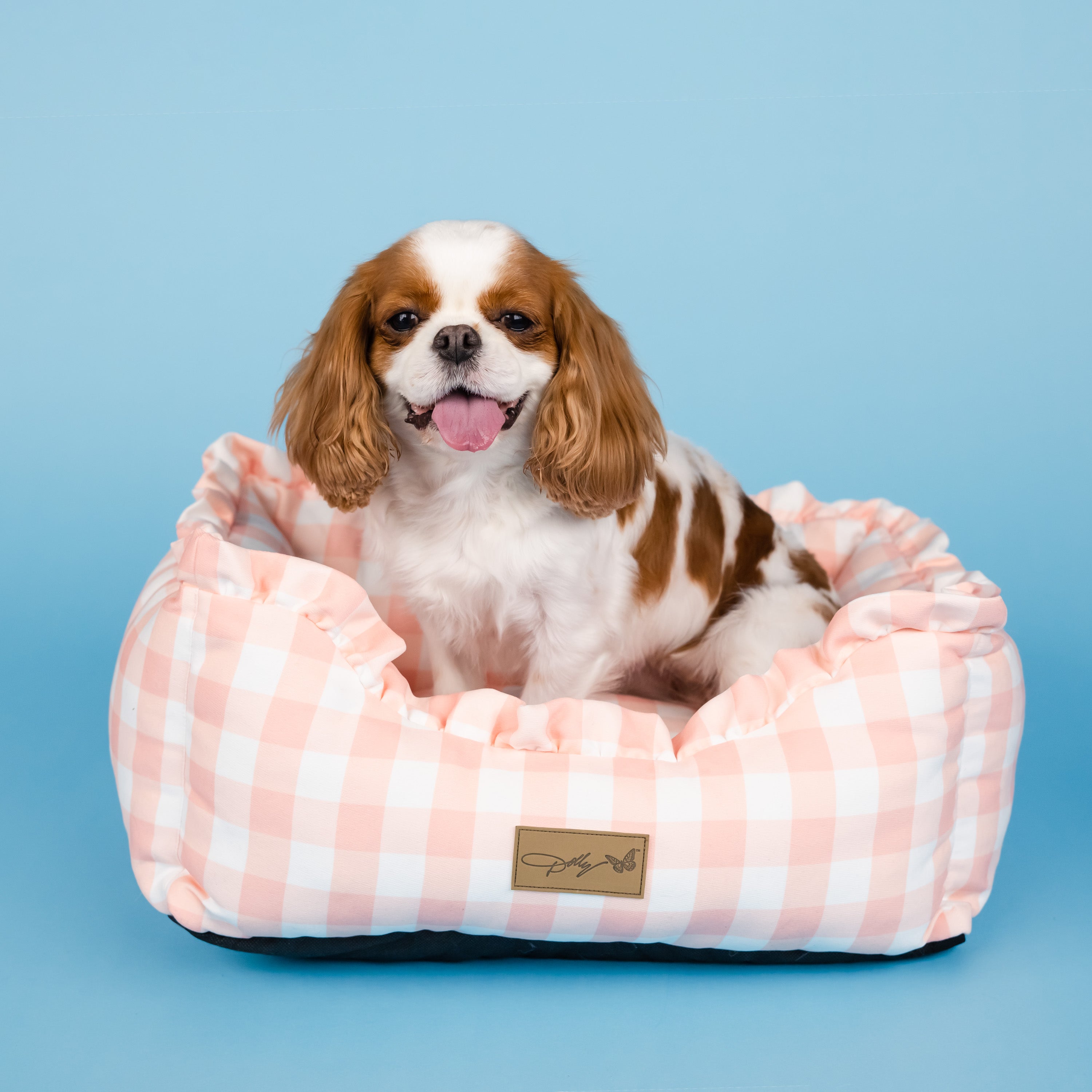 Buffalo Check Ruffle Cuddle Bed for Pets - Pink – Doggy Parton