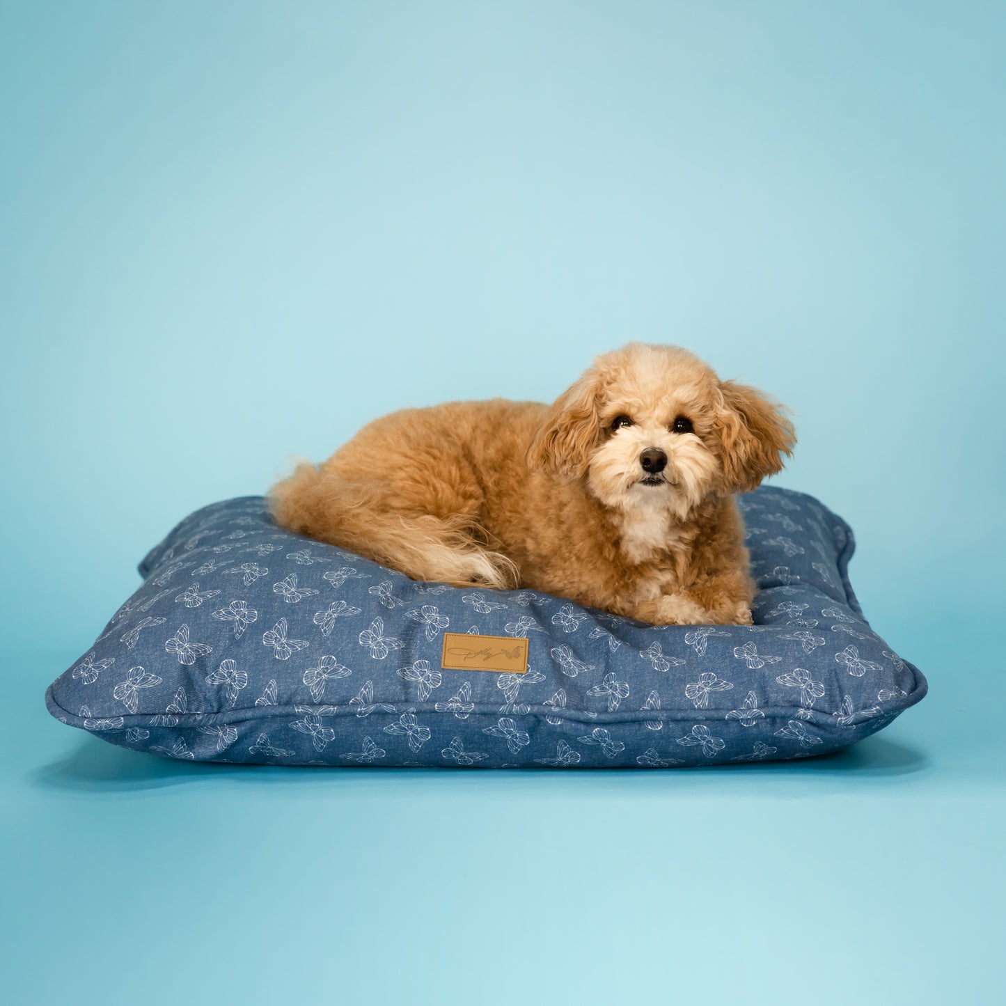 Rustic Denim Envelope Bed for Pets - Blue