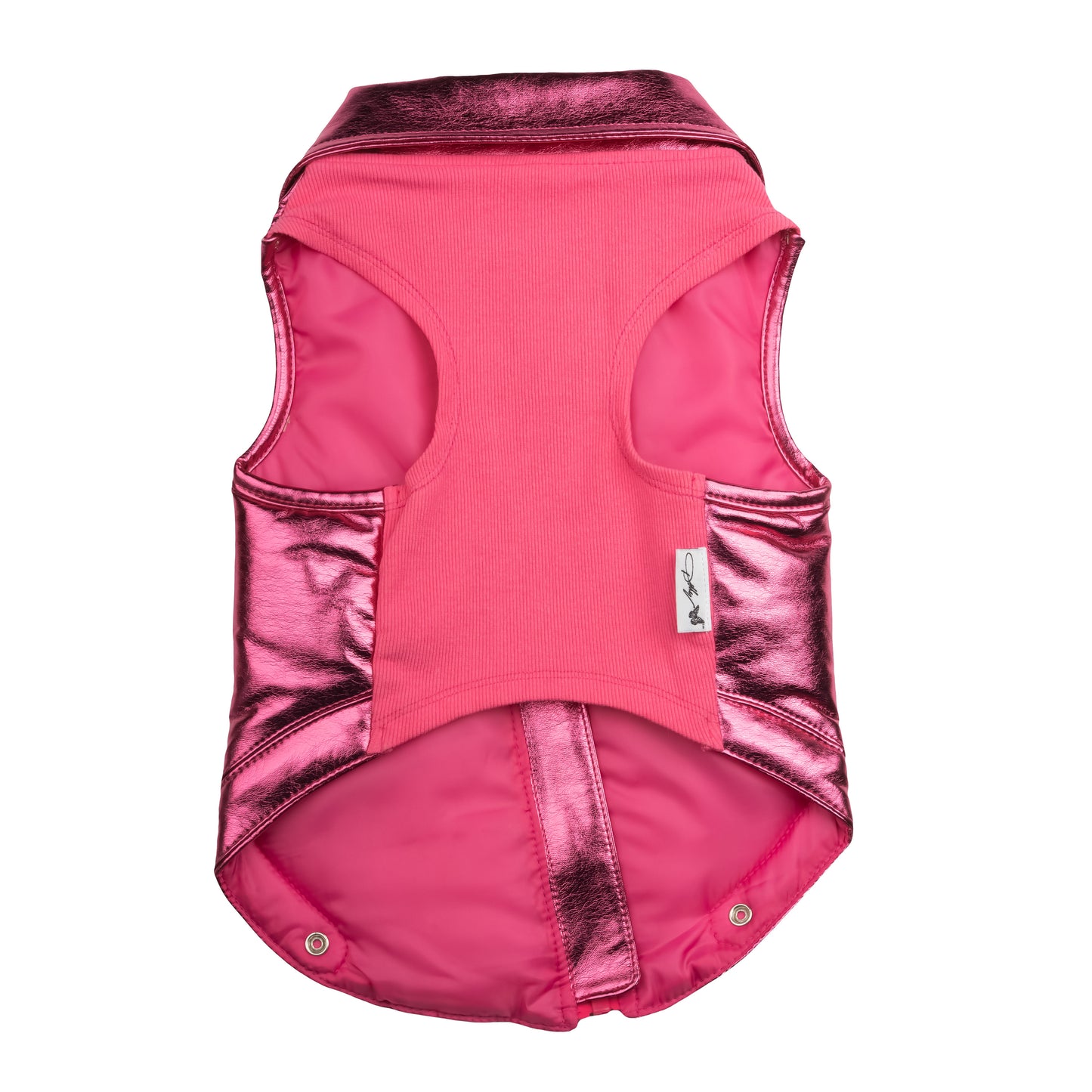 Dolly Rhinestone Moto Pet Jacket - Pink
