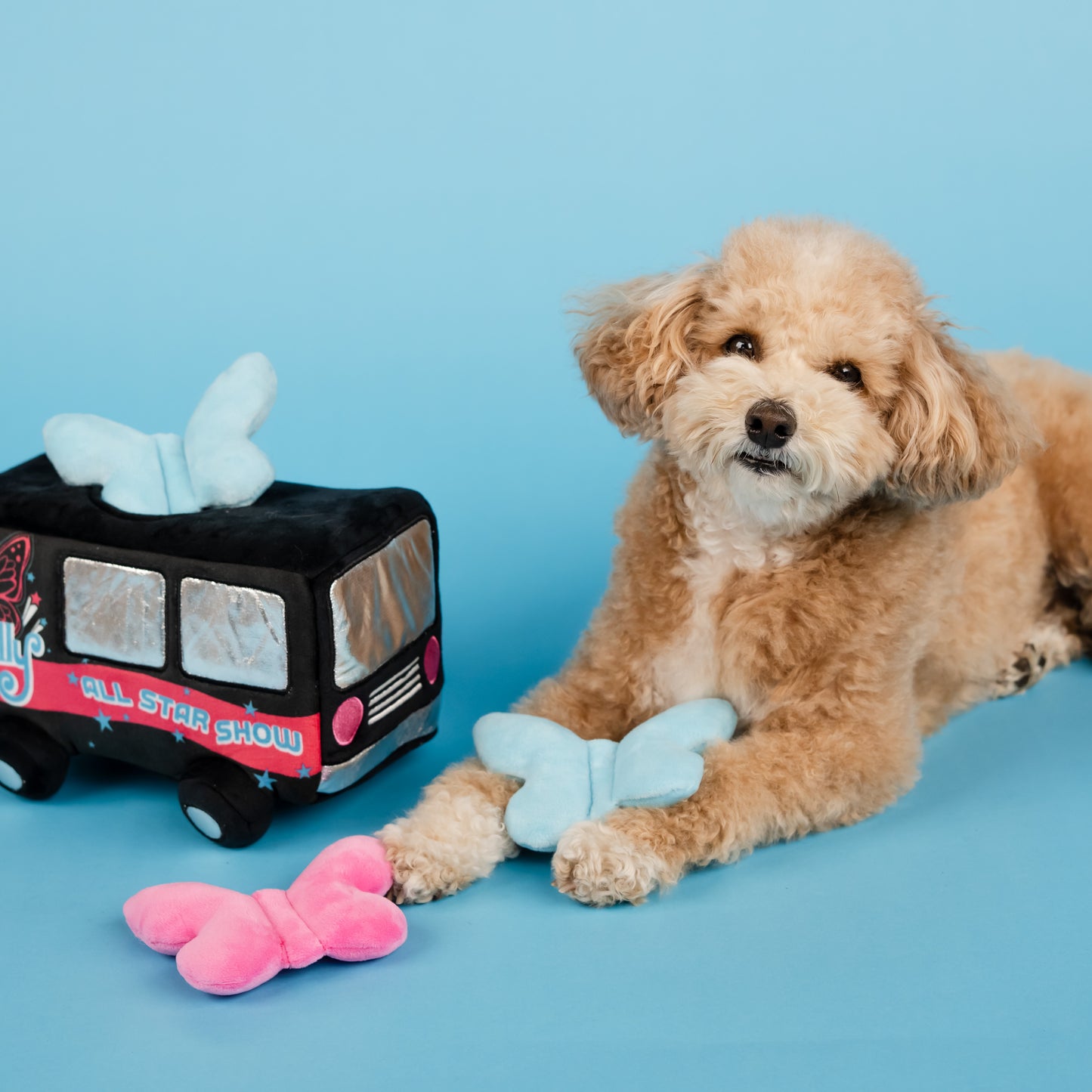 Dolly Tour Bus Hideaway Interactive Dog Toy