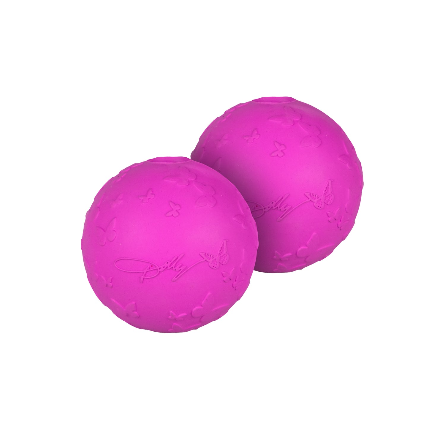 Dolly Signature Butterfly Rubber Ball 2 Pack