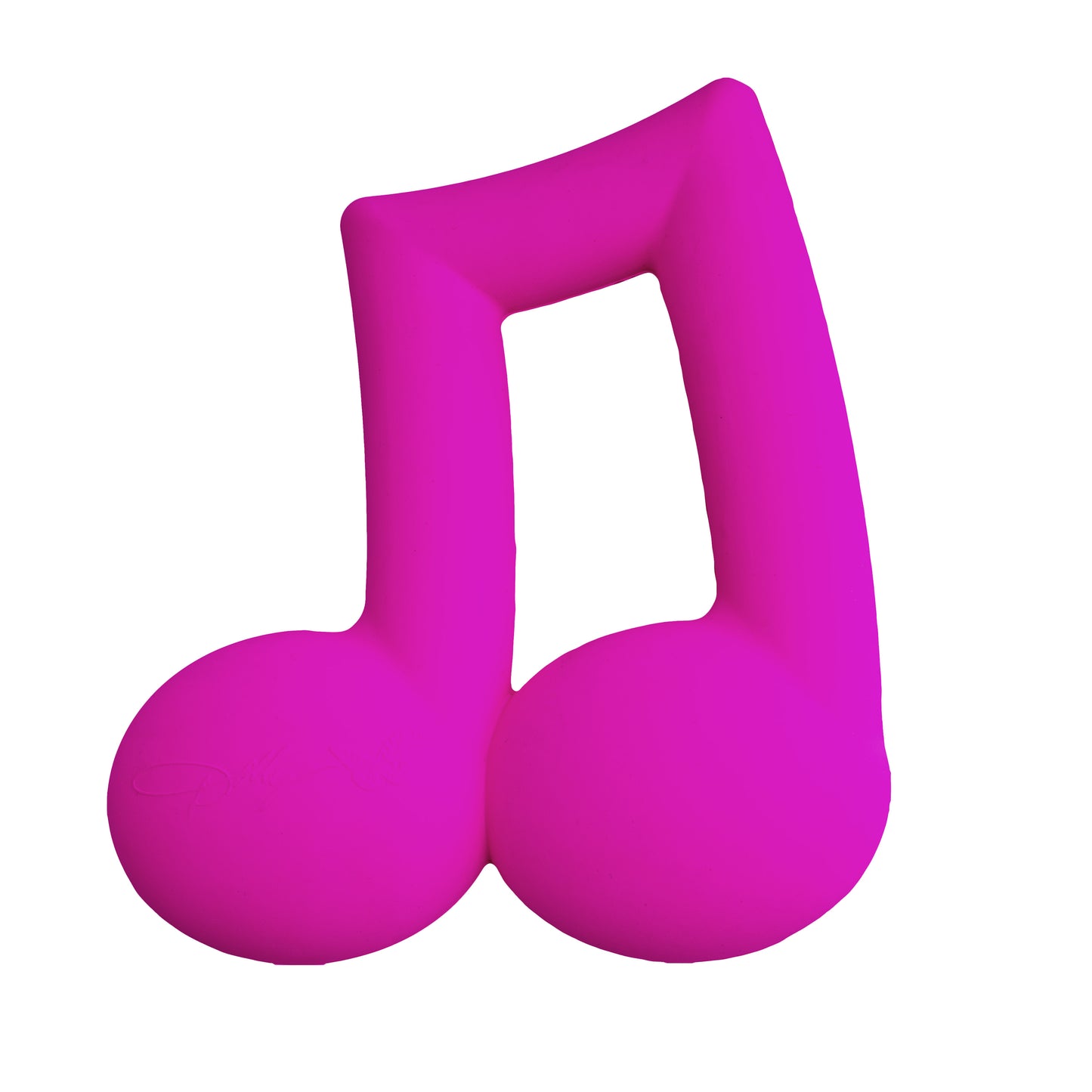 Pink Music Note Rubber Dog Toy