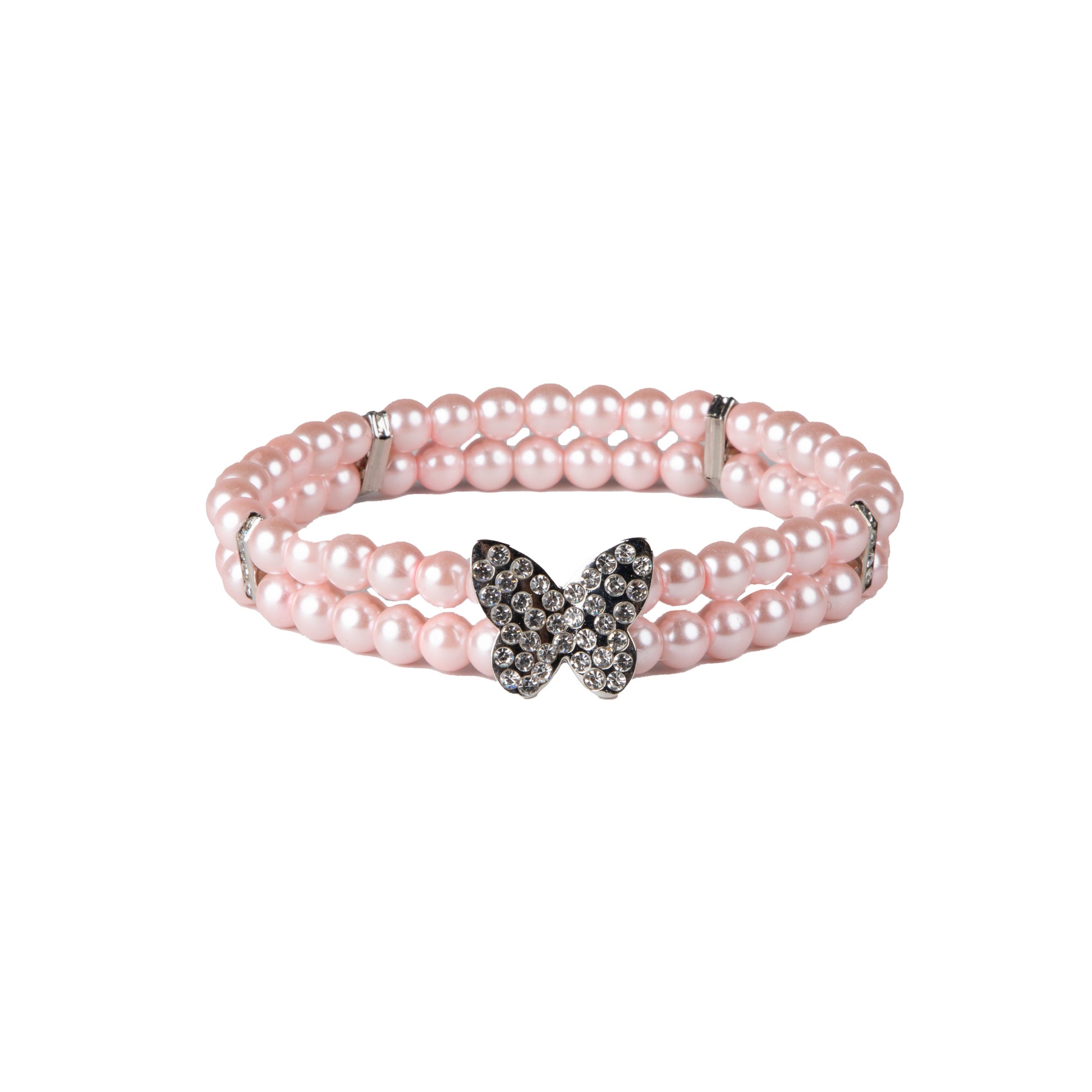 Pink Sparkling Butterfly Neck Piece