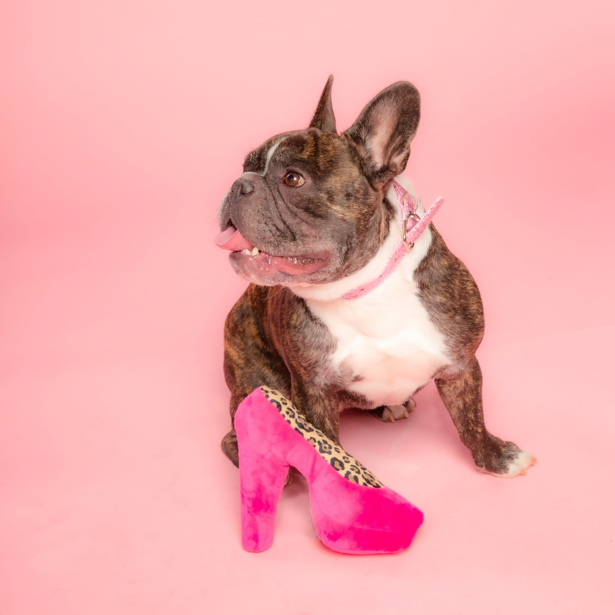 Pink Fabulous High Heel Plush Dog Squeaky Toy Doggy Parton